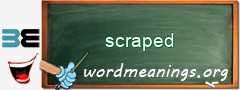 WordMeaning blackboard for scraped